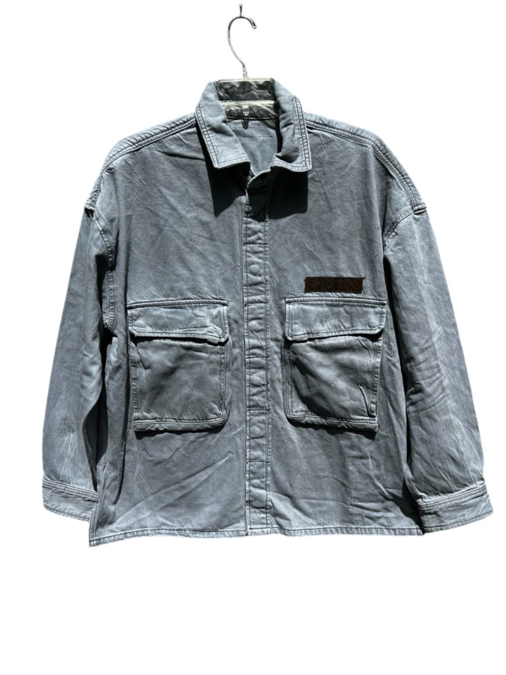 🌻NEW Hudson Jeans x Brandon Williams “Jeff” workwear shirt jacket "shacket" sz L - Picture 4 of 9
